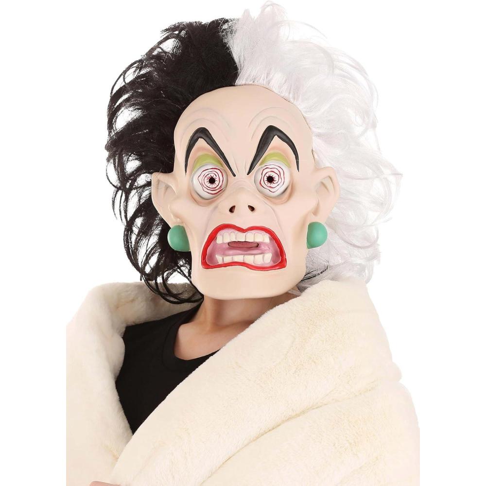 imageDisney 101 Dalmatians Cruella De Vil Costume Latex Mask for Adults and Teens