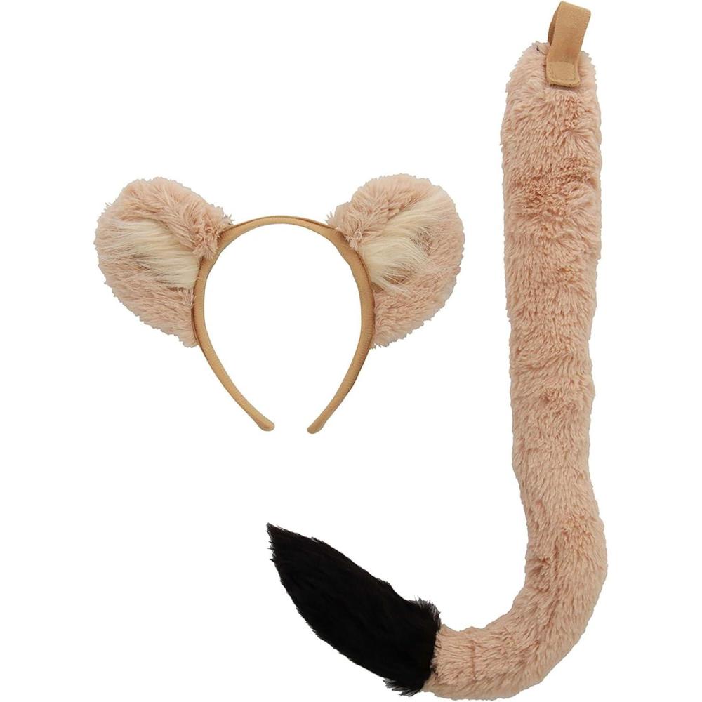 imageDisney Nala Tail ampamp Ears Kit  Plush Faux Fur Adjustable Tail Ears Headband Officially Licensed