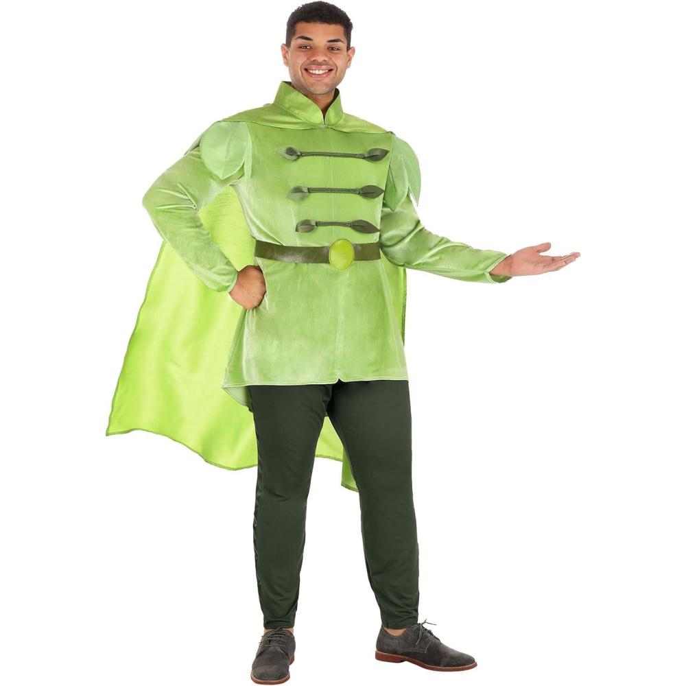imageDisney Prince Naveen Mens Costume from Princess and the Frog  Tunic Leggings Cape Belt
