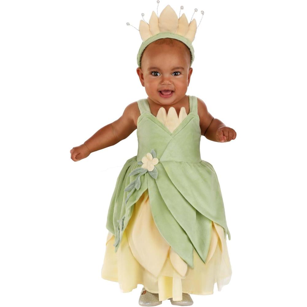imageDisney Princess and the Frog Tiana Costume for Infants Dress and Headband Officially Licensed