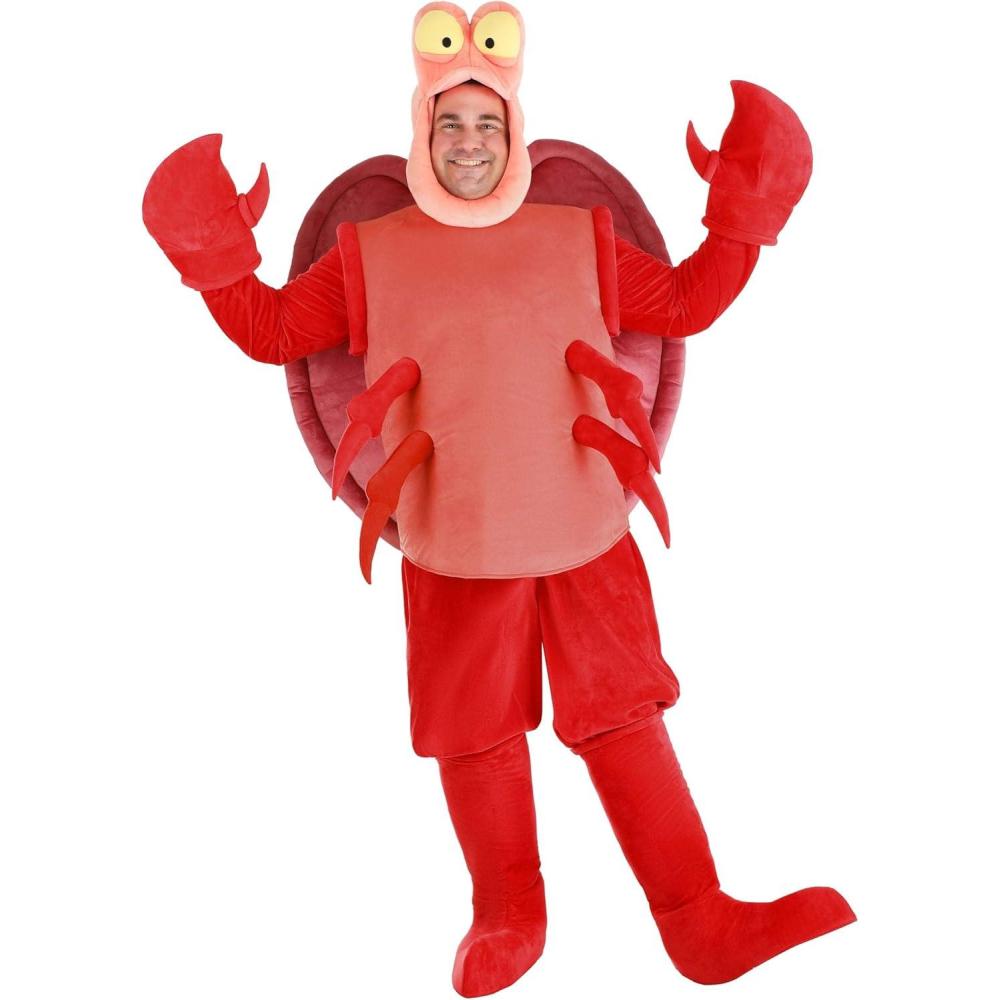 imageDisney The Little Mermaid Sebastian Plus Size Mens Costume for Halloween Cosplay Beach Theme Party ampamp Dress Up