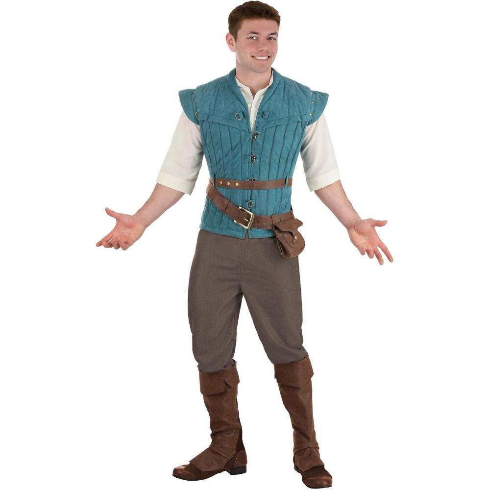imageDisneys Tangled Adult Flynn Rider Premium Costume Tangled Flynn Outfit for Men Disney Halloween Costume and Cosplay Outfit