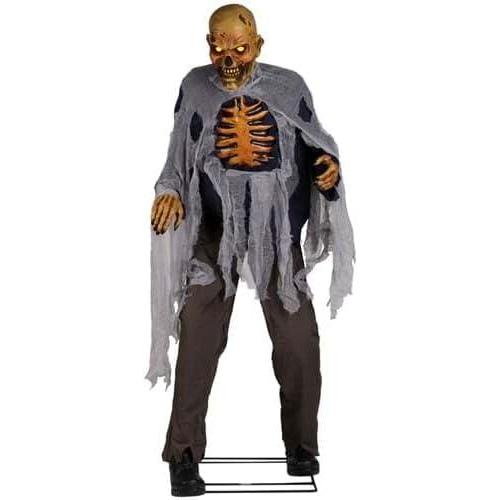 imageFun Costumes Lumbering Zombie Animatronic Halloween Decoration 6FT  LifeSize Animated Prop with LED Lights Sound ampamp Motion Sensor