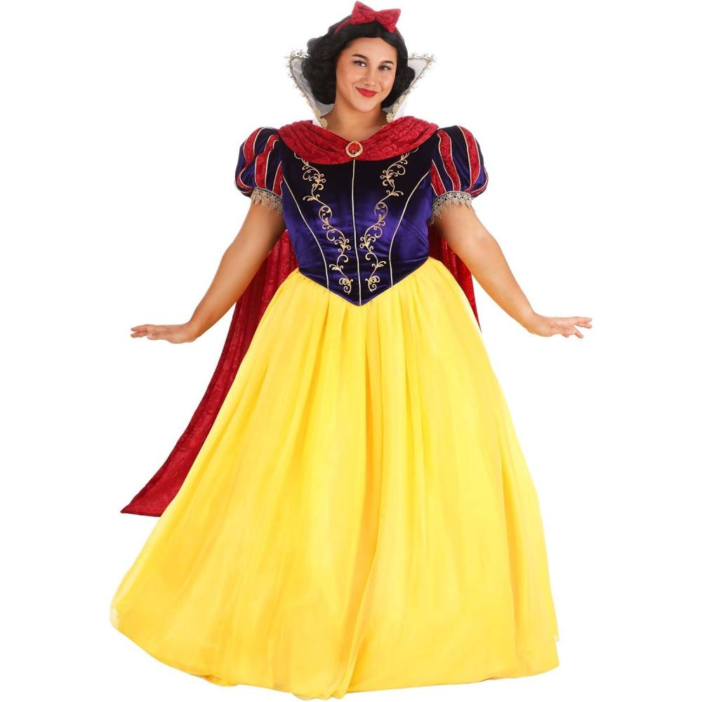 imagePremium Disney Snow White Adult Plus Size Costume  Princess Dress for Halloween or Cosplay Dress Up