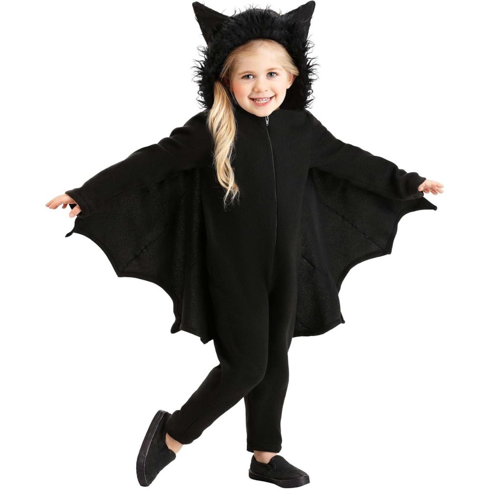 imageToddler Fleece Bat Costume Child Fuzzy Flying Bat Costume