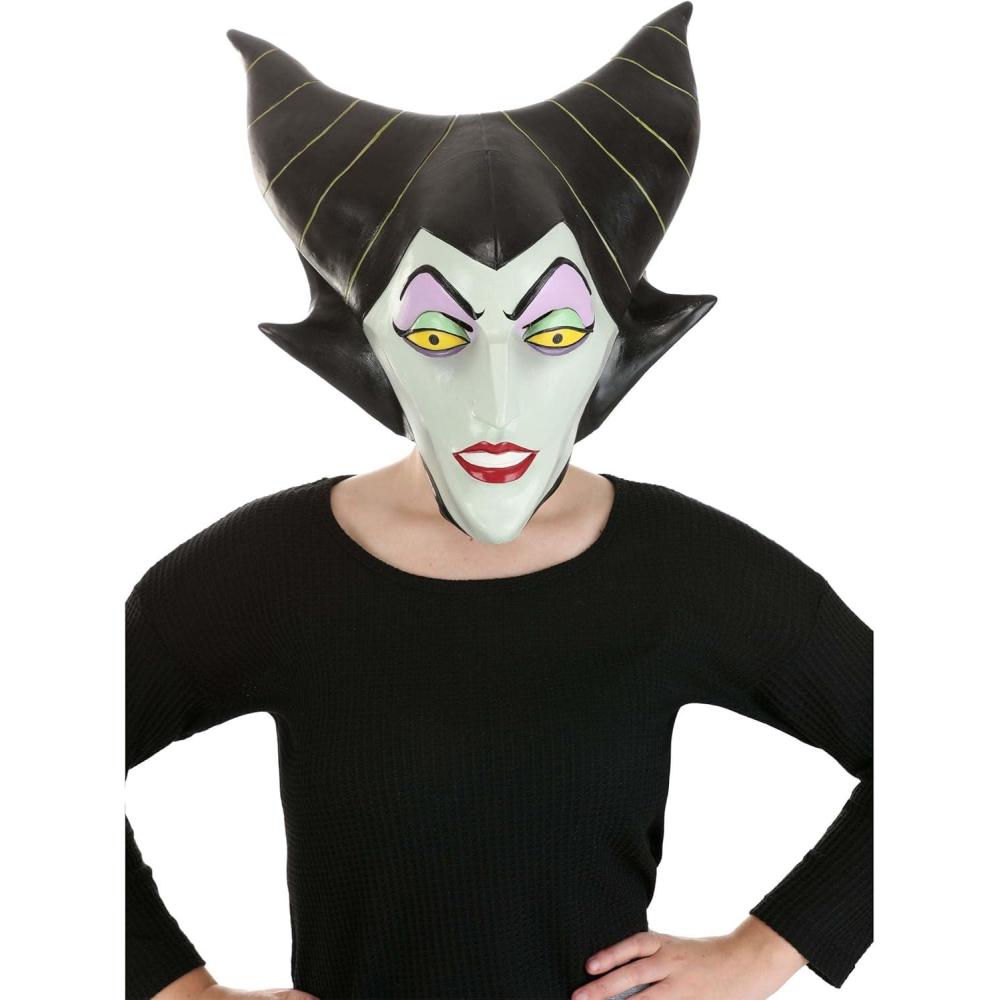 imageelope Disney Maleficent Sinister Evil Queen Latex Villain Costume Mask StandardStandard