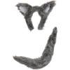 imageWolf Costume Kit for Adults  Headband with Ears and Plush Tail