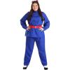 imageWomens Plus Size GumChewing Ticket Winner Costume  Classy Blue Blouse ampamp Pants with Bow ampamp Belt