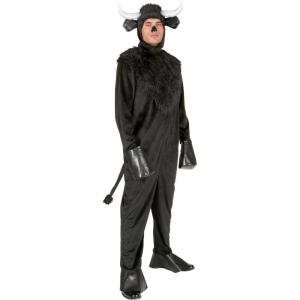 Adult Bull Costume | Mens Charging Bull Halloween Outfit, with Bovine Horns and Cow Tail