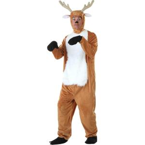 Adult Deer Costumes, Faux Fur Reindeer Outfit, Deer Antlers Headband For Costume Enthusiasts