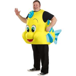 Adult Disney’s The Little Mermaid Flounder Halloween Costume | Plus Size Sleeveless Tunic for Halloween & Cosplay