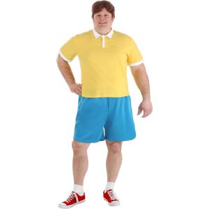 Adult Men’s Plus Size Christopher Robin Costume, Disney Winnie the Pooh Halloween Cosplay Outfit