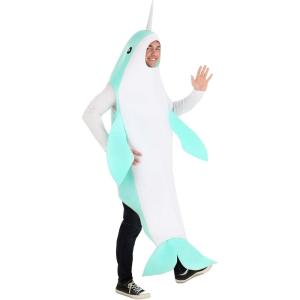 Adult Nifty Narwhal Costume | Ocean Animal Cosplay Outfit | Sea Creature Halloween Costumes for Men & Women