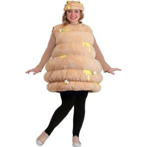 Adult Plus Size Bustling Beehive Costume with Tunic and Hat for Halloween and Cosplay Parties – Insect Themed Outfit