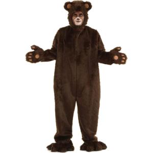Adult Plus Size Deluxe Furry Brown Bear Costume