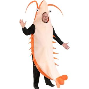 Adult Plus Size Exclusive Shrimp Costume, Sea Creature Tunic for Halloween