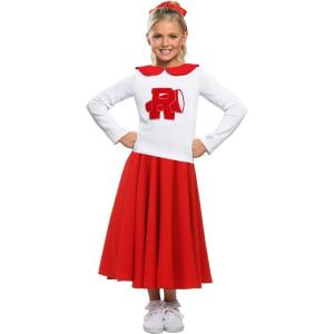 Child Grease Rydell High Cheerleader Costume Cheer Outfits for Girls