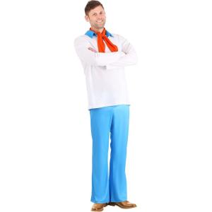 Classic Scooby Doo Fred Men’s Costume(Bundle W/ Wig)