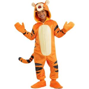 Deluxe Disney Tigger Costume for Toddlers – Includes Hooded Jumpsuit & Shoe Covers, Winnie the Pooh Halloween Outfit