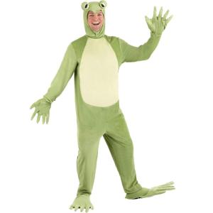 Deluxe Frog Costume for Adults Frog Bodysuit and Headpiece for Men and Women