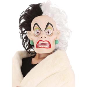Disney 101 Dalmatians Cruella De Vil Costume Latex Mask for Adults and Teens