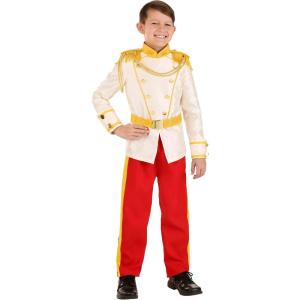 Disney Cinderella Prince Charming Costume for Boys, Royal Storybook Prince Outfit for Fairytale Cosplay Dress-Up(Bundle W/ Gloves)