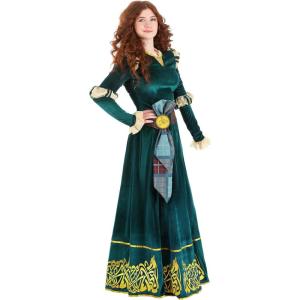 Disney Pixar Brave Merida Costume for Women, Premium Merida Dress Outfit for Disney Princess Cosplay & Halloween