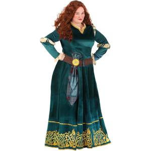 Disney Pixar Brave Plus Size Merida Costume – Adult Premium Merida Dress for Halloween and Cosplay