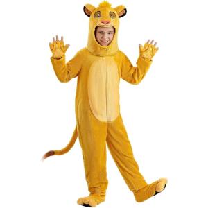 Disney The Lion King Simba Costume for Kids – Plush Jumpsuit with Headpiece, Gloves, and Shoe Covers