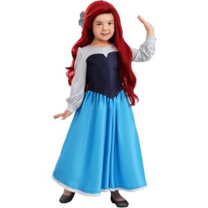 Disney The Little Mermaid Ariel Blue Dress Costume for Toddlers with Satin Dress & Bow – Officially Licensed