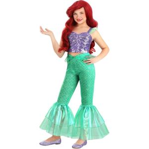 Disney The Little Mermaid Ariel Costume for Girl’s – 2-Piece Mermaid Outfit Costume Set with Sequin Pants & Top