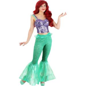Disney The Little Mermaid Ariel Costume for Women with Sequin Top & Mermaid Pants – Adult Disney Princess Outfit
