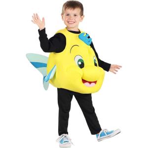 Disney The Little Mermaid Flounder Toddler Costume for Halloween & Dress Up – Cute Ocean Animal Outfit for 4T Boys and Girls