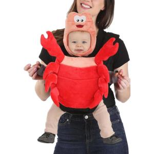 Disney The Little Mermaid Sebastian Baby Carrier Costume Accessory, Hands Free, Soft & Comfy for Cosplay & Halloween