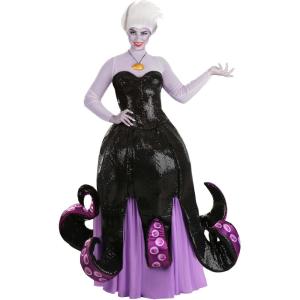 Disney The Little Mermaid Ursula Costume Womens, Black and Purple Ocotpus Dress Halloween Outfit