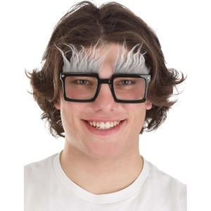 Disney UP Carl Costume Glasses – Plastic Frames with Faux Fur Eyebrows, Officially Licensed