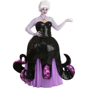 Disney’s The Little Mermaid Ursula Costume for Women, Adult Black and Purple Premium Octopus Dress Halloween Outfit