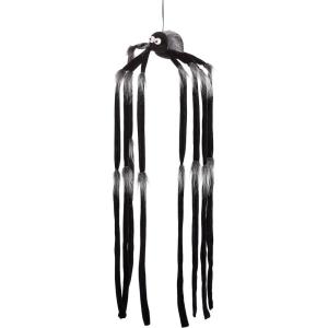 Fun Costumes 3.6FT Long Leg Hanging Spider Indoor & Outdoor Decoration, Black Scary Creepy Halloween Display(Standard)