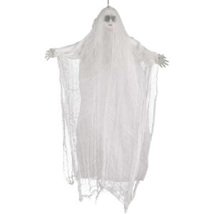 Fun Costumes 3FT Hanging Flying Scary Creepy Ghost Posable Prop Outdoor & Indoor Decoration, Front Yard Patio Lawn Garden Party Halloween Display(Standard)