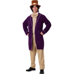 Fun Costumes Adult Candy Man Purple Jacket Costume, Velour Jacket Cosplay for Men | Large(Small)