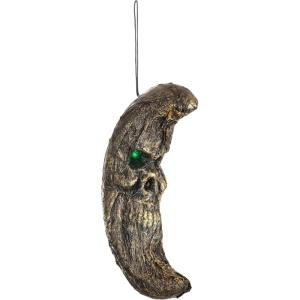 Fun Costumes Hanging Foam Half Moon 16″ Indoor Decoration, Battery Operated Light-Up LED Flashing Eyes Room Display(Standard)