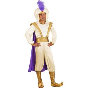 Men’s Disney Aladdin Prince Ali Deluxe Costume ? Includes Tunic, Pants, Sash, Cape & Turban ? Officially Licensed