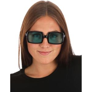 Nerdy Crime Fighter Glasses – Blue Lenses with Plastic Frame, Halloween Costume Novelty Accessory