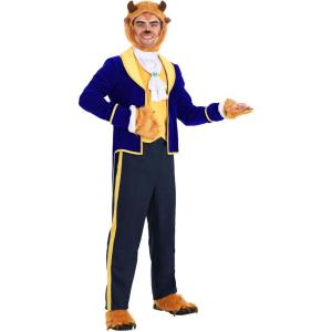 Official Mens Beauty and the Beast Costume for Halloween – Includes Jacket, Vest, Hood, and More