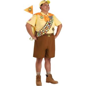 Plus Size Deluxe Disney UP Men’s Russell Costume | Disney Costumes