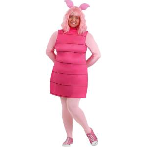 Plus Size Women’s Disney Piglet Costume | Officially Licensed Pink Winnie the Pooh Character Halloween Outfit