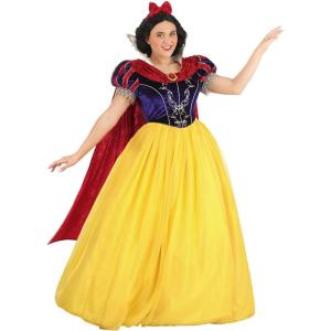 Premium Disney Snow White Costume for Women – Includes Dress, Cape, & Headband – Classic Fairytale Princess Look