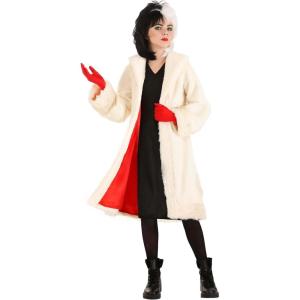 Tween Disney Cruella De Vil Costume(Bundle W/ Wig)