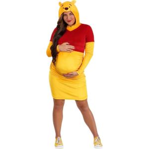 Women’s Disney Winnie the Pooh Maternity Costume Dress | Officially Licensed Comfortable Pregnancy Halloween Outfit