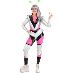 Women’s Gamma Ray Alien Costume for Adults | Women’s Alien Costume Cosplay Outfit | Holographic UFO Space Suit